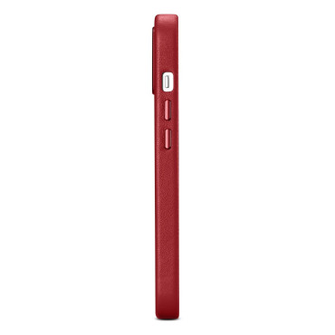 Naravna usnjena torbica za iPhone 14 Magsafe Case usnje Burgundska prevleka