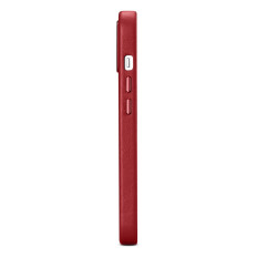Naravna usnjena torbica za iPhone 14 Magsafe Case usnje Burgundska prevleka