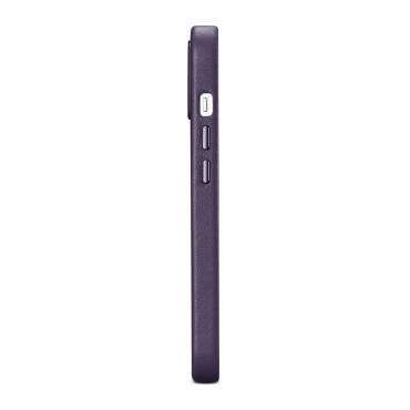 Naturligt läderfodral för iPhone 14 Magsafe Case Läder Lila Skal