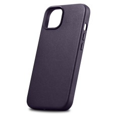 Naturligt läderfodral för iPhone 14 Magsafe Case Läder Lila Skal
