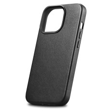 Etui laget av naturlig lærveske til iPhone 14 Pro Magsafe Case Leather Black