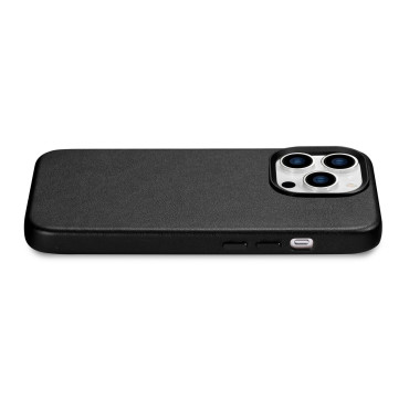 Case made of natural leather case for iPhone 14 Pro MagSafe Case Leather black