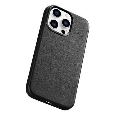 Case made of natural leather case for iPhone 14 Pro MagSafe Case Leather black