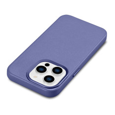 Case made of natural leather case for iPhone 14 Pro MagSafe Case Leather light purple