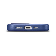 Case gemaakt van natuurlijke lederen tas voor iphone 14 pro magsafe case lederen lichtblauw