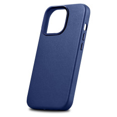 Case gemaakt van natuurlijke lederen tas voor iphone 14 pro magsafe case lederen lichtblauw