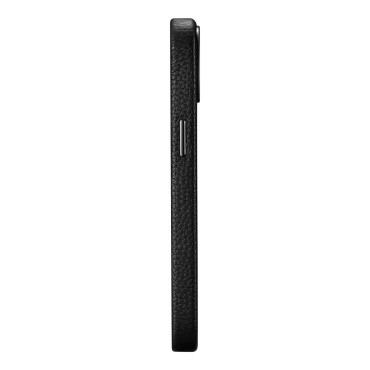 Läder iPhone 14 Magnetisk påse med Magsafe Litchi Premium Läderfodral Svart
