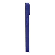 Ādas iPhone 14 Magnētiskais maisiņš ar Magsafe Litchi Premium Leather Case Navy