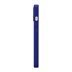 Ādas iPhone 14 Magnētiskais maisiņš ar Magsafe Litchi Premium Leather Case Navy
