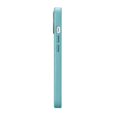 Leather iPhone 14 Magnetische zakje met Magsafe Litchi Premium Lederen Case Green