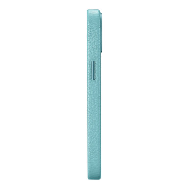 Leather iPhone 14 Magnetische zakje met Magsafe Litchi Premium Lederen Case Green