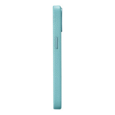 Leather iPhone 14 Magnetische zakje met Magsafe Litchi Premium Lederen Case Green