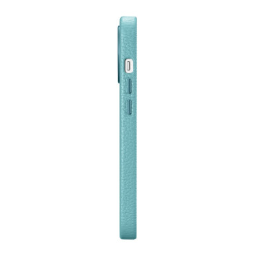 Lederen tas iPhone 14 pro magnetisch met Magsafe Litchi Premium lederen tas groen