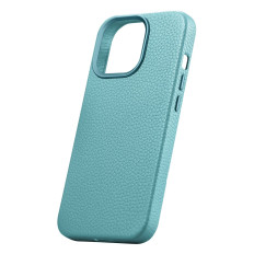 Lærveske iPhone 14 Pro Magnetic med Magsafe Litchi Premium Lærveske Grønn