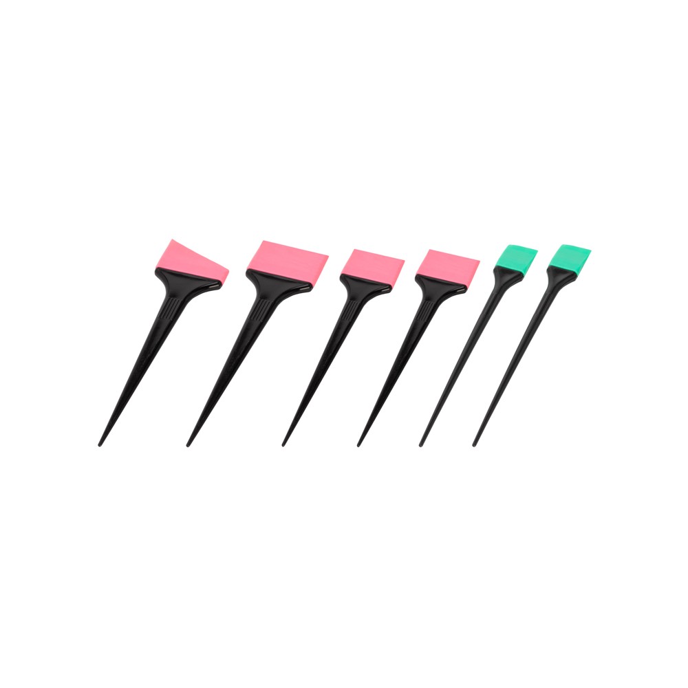 Conjunto de pincéis de silicone para aplicação de tintas — conjunto mostrado