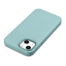 Usnje iPhone 14 plus magnetni primer z Magsafe Litchi Premium Usnje Case Green