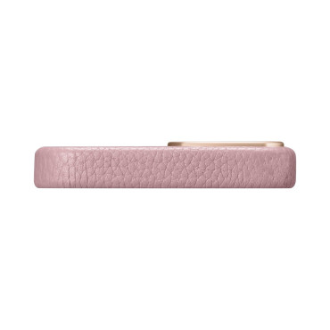Leren tas iPhone 14 plus magnetisch met Magsafe Litchi Premium lederen case roze