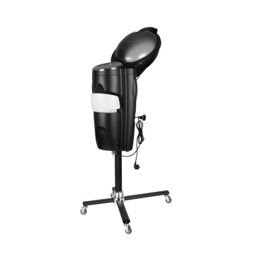 Sauna coiffure sur pied Gabbiano noir avec ozone actif