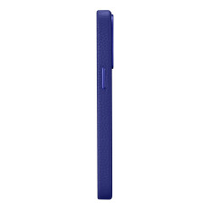 Läder iPhone 14 Pro Magnetic Magnetisk med Magsafe Litchi Premium Leather Case Navy