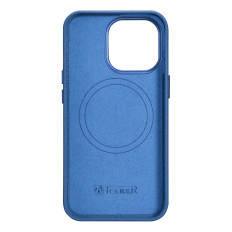 Case en cuir magnétique magnétique iPhone 14 pro avec Magsafe Litchi Housse Premium Case Bleu