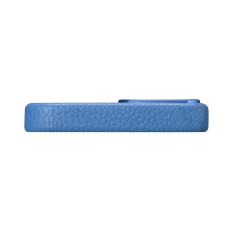Lederen tas iPhone 14 pro magnetische magnetische met Magsafe Litchi Premium lederen tas blauw