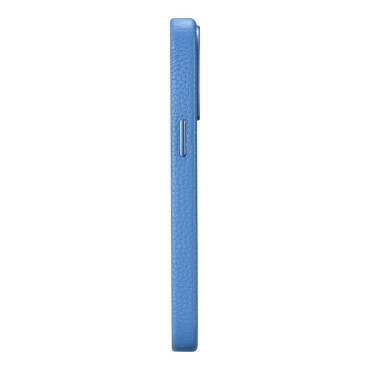 Lederen tas iPhone 14 pro magnetische magnetische met Magsafe Litchi Premium lederen tas blauw