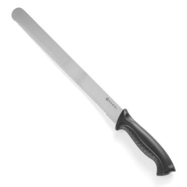 Profesjonell kniv for brødkake svart HACCP 300 mm - Hendi 843109