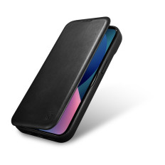 Kožené puzdro iPhone 14 s Magsafe CE Olejový vosk Premium Kožené kožené Flip