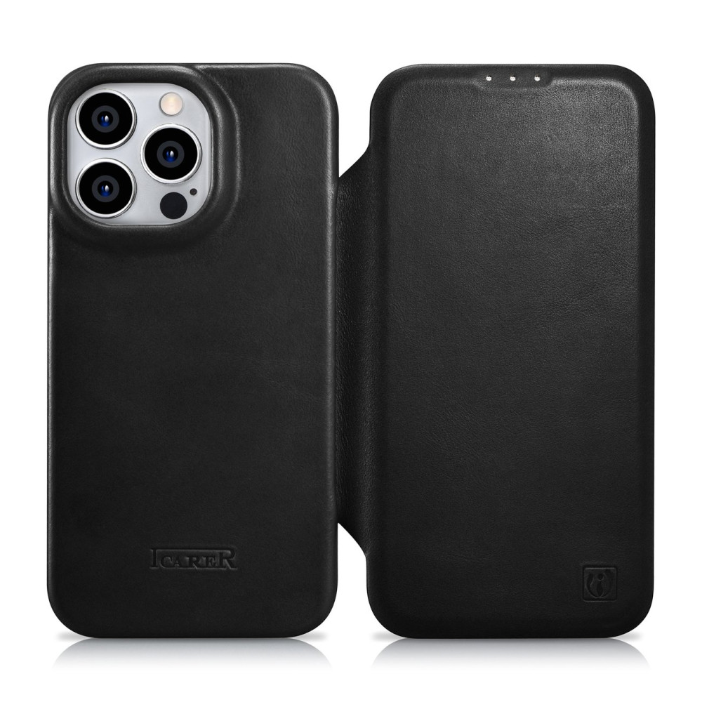 Läder iPhone 14 Pro Case med Magsafe Ce Oil Wax Premium Läder Läder