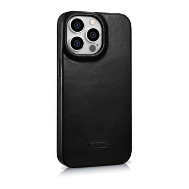 Kožené iPhone 14 Pre Case s Magsafe CE Olejové vosk Premium Kožená koža