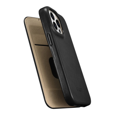 Kožené iPhone 14 Pre Case s Magsafe CE Olejové vosk Premium Kožená koža