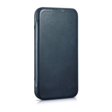 Läder iPhone 14 Pro Case med Magsafe CE Oil Wax Premium Leather Navy