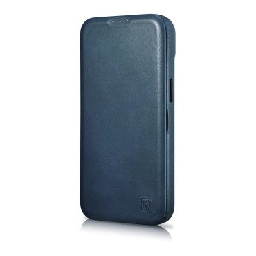 Läder iPhone 14 Pro Case med Magsafe CE Oil Wax Premium Leather Navy