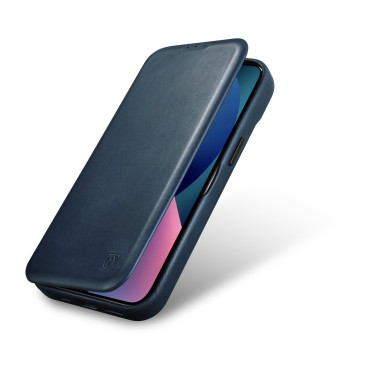 Läder iPhone 14 Pro Case med Magsafe CE Oil Wax Premium Leather Navy