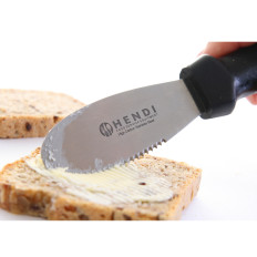 Gezahnter Edelstahlschmiermesser - Hendi 855768