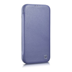 Läderfodral iPhone 14 med magnetisk flap Magsafe CE Premium Läderljus Lila