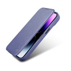Läderfodral iPhone 14 med magnetisk flap Magsafe CE Premium Läderljus Lila
