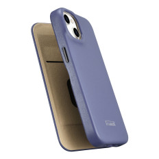 Läderfodral iPhone 14 med magnetisk flap Magsafe CE Premium Läderljus Lila