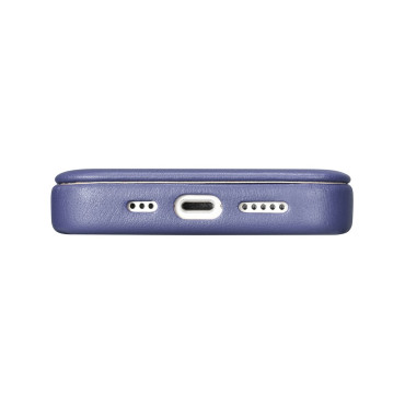 Nahast Case iPhone 14 magnetliku klapi MagSafe CE Premium Nahast Light Purple