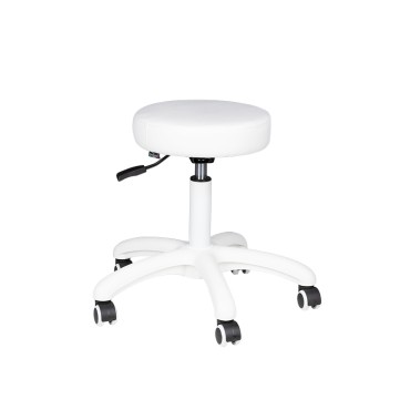 Cosmetische kruk am-303-2 wit — vooraanzicht