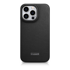 Leather case iPhone 14 Pro with magnetic flap Magsafe CE premium leather black