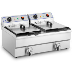 Divvietīga kamera divvietīga kamera fryer ar 400V krāniem - 2x10l