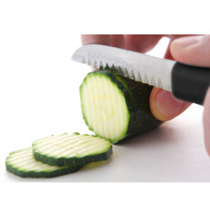 Dekorativ kniv med ett serrated rostfritt stålblad - Hendi 856062