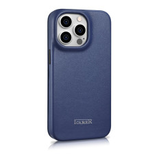 Kožené puzdro iPhone 14 Pro s magnetickou klapkou MAGSAFE CE Premium Kožené námorníctvo
