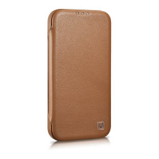 Lærveske iPhone 14 Plus med magnetiske klaffer Magsafe CE Premium Leather Light Bronze