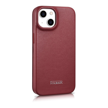 Kožené puzdro iPhone 14 plus s magnetickými klapkami Magsafe CE Premium Leather Burgundsko