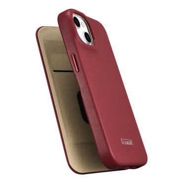 Δερμάτινη θήκη iPhone 14 Plus με μαγνητικά πτερύγια Magsafe CE Premium δέρμα Βουργουνδία