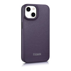 Kožené iPhone 14 Puzdro s Magsafe CE Premium Kožené kožené fialové