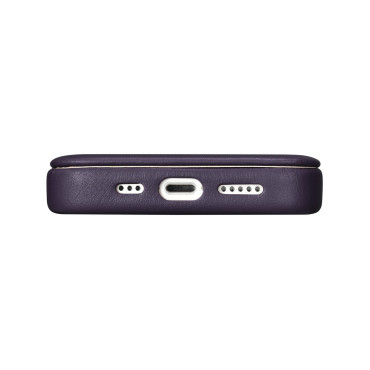 Leather iPhone 14 plus case with Magsafe CE Premium Leather Leather Violet
