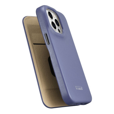 Läderfodral iPhone 14 Pro Max med Magsafe CE Premium Leather Läder Flip Lättvikt Lila